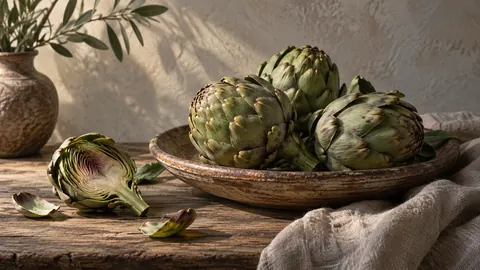 Artichokes and an earthenware plate – fine-art still-life photography Frame TV art