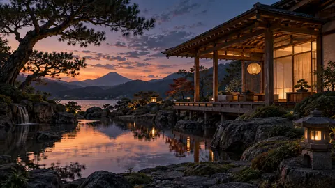 Japanese-inspired wooden garden pavilion – fine-art architectural photography Frame TV art